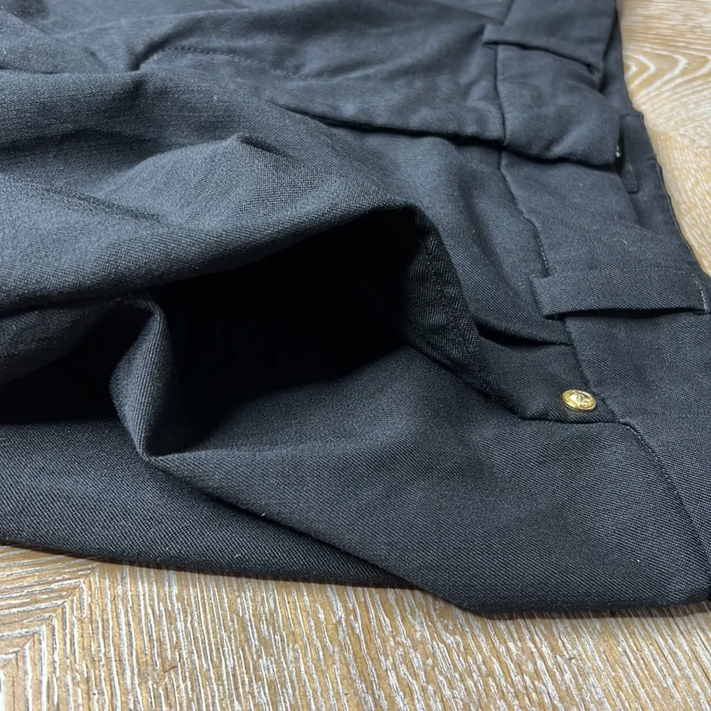 GIANNI VERSACE Black Loose Knee Length Cuffed Shorts 40 - Picture 6 of 9